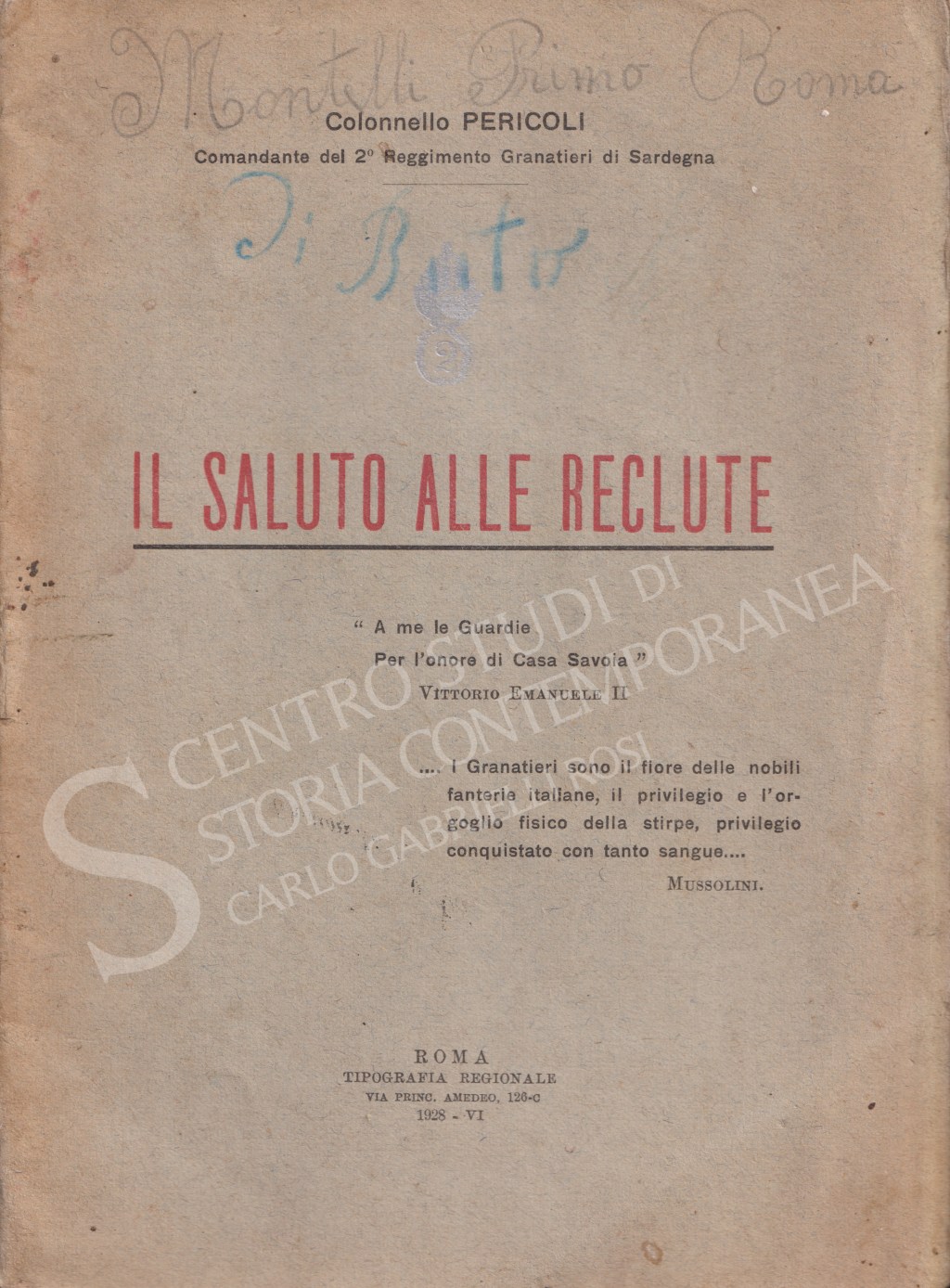Libretti militari (Anni’ 20, anni ’40 e anni ’80 del XX secolo) – Fondo&nbsp;Marchetti