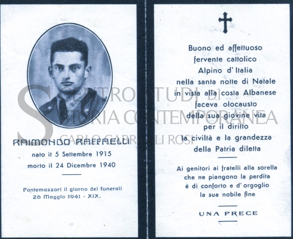 L’Alpino Raimondo Raffaelli e l’affondamento del Piroscafo “Firenze”