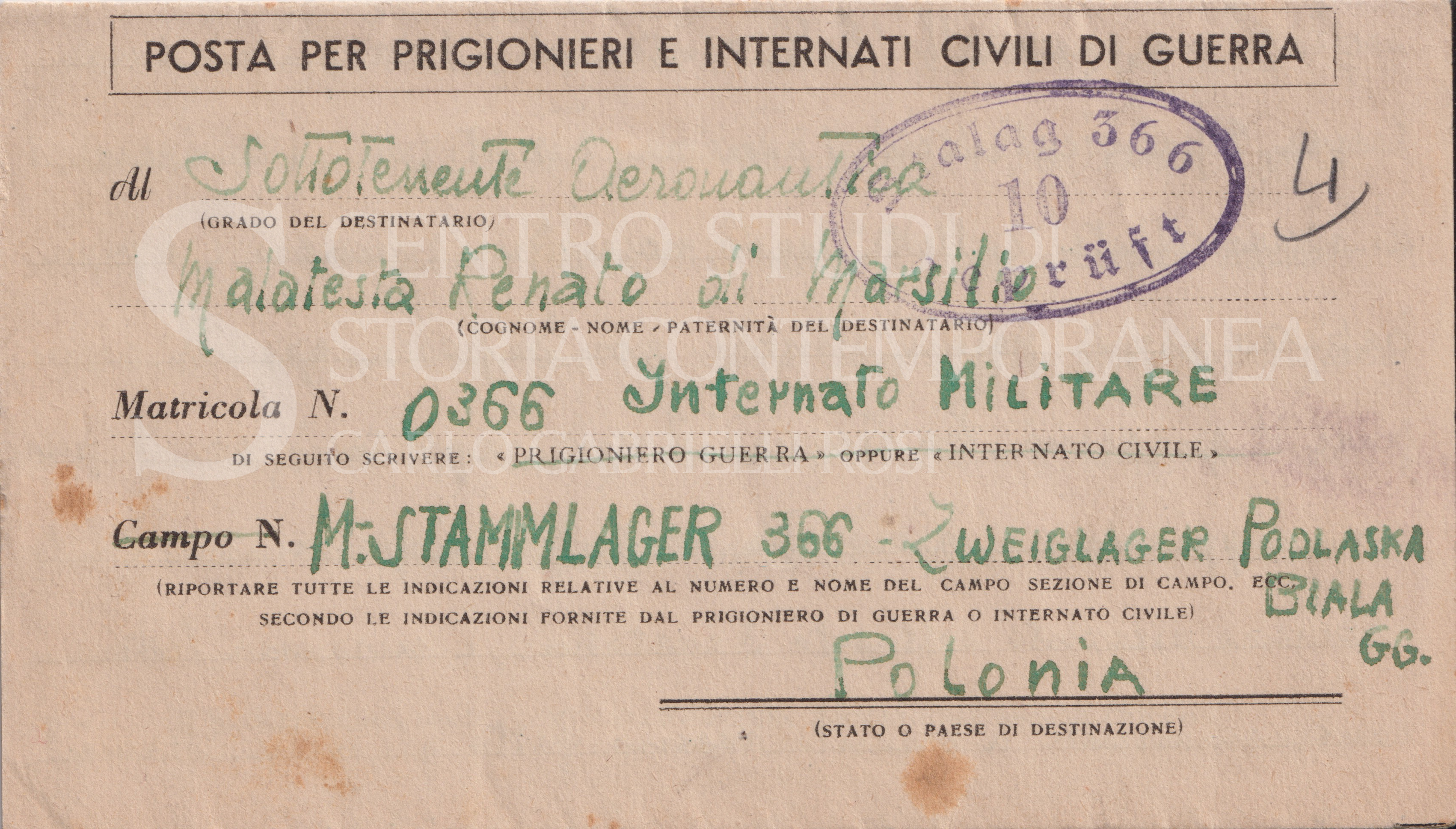 Lettere degli Internati Militari Italiani&nbsp;(I.M.I)